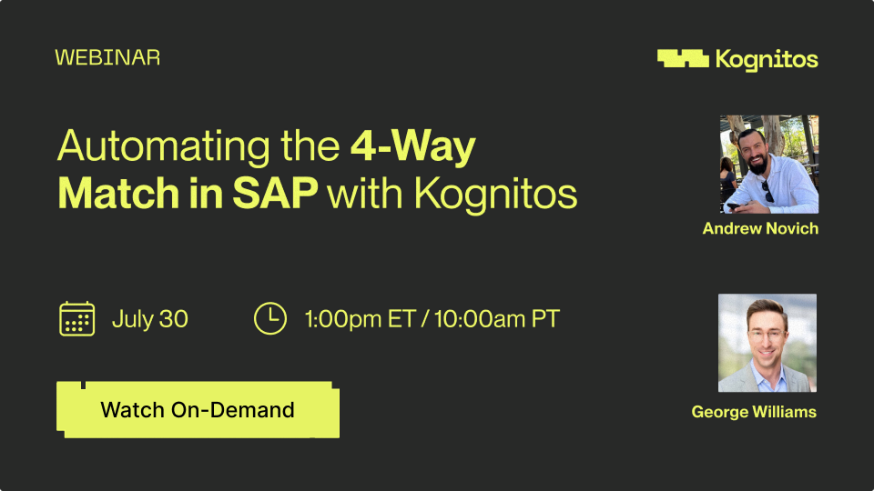 Automating the 4-Way Match in SAP with Kognitos